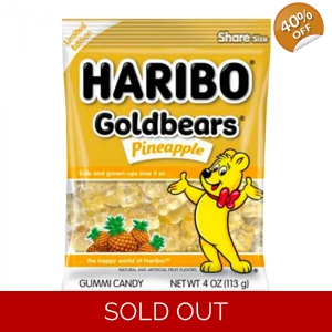 Haribo Gold Bears Pineapple - 113g Bag - Goldbears Gummy Bear Sweets